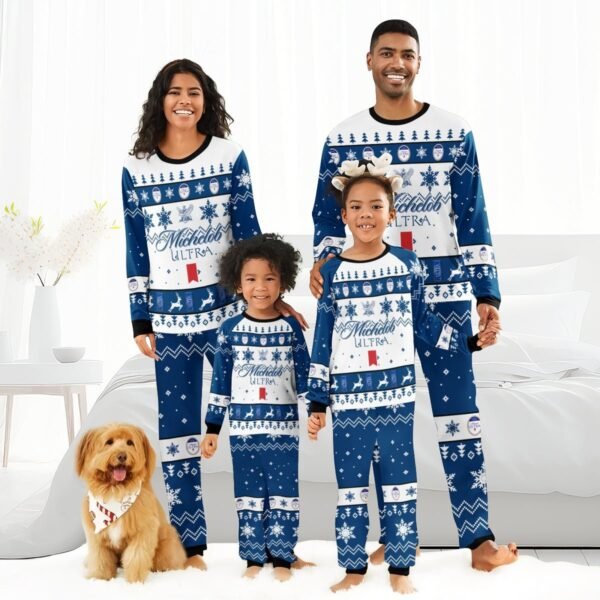 Michelob Ultra Christmas Family Pajamas Set