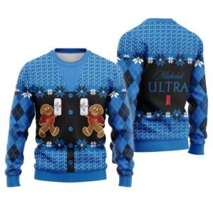 Michelob Ultra Christmas Gingerbread Ugly Sweater