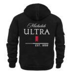 Michelob Ultra Scratches Marks Quarter Zip Hooded Sweatshirt