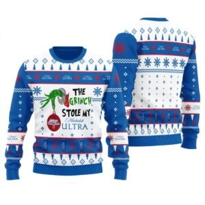 Michelob Ultra The Grinch Stole Ugly Sweater