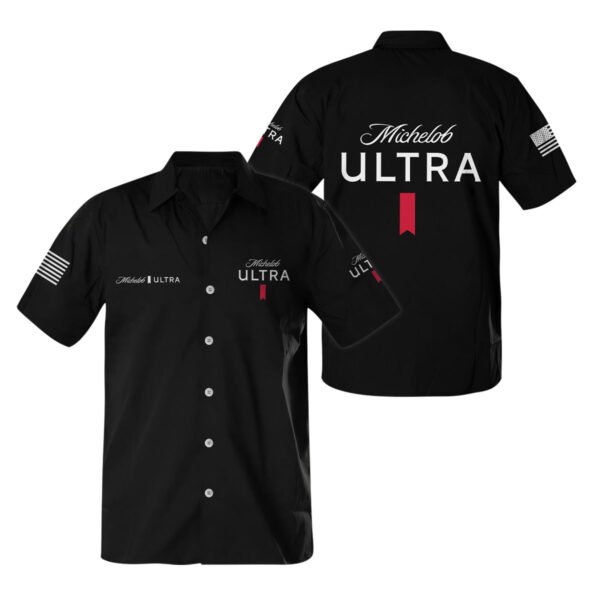 Michelob Ultra USA Flag Button Shirt