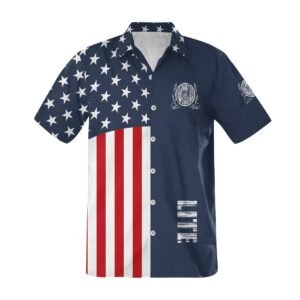Miller Lite America Flag Button Shirt - Flexiquor.com