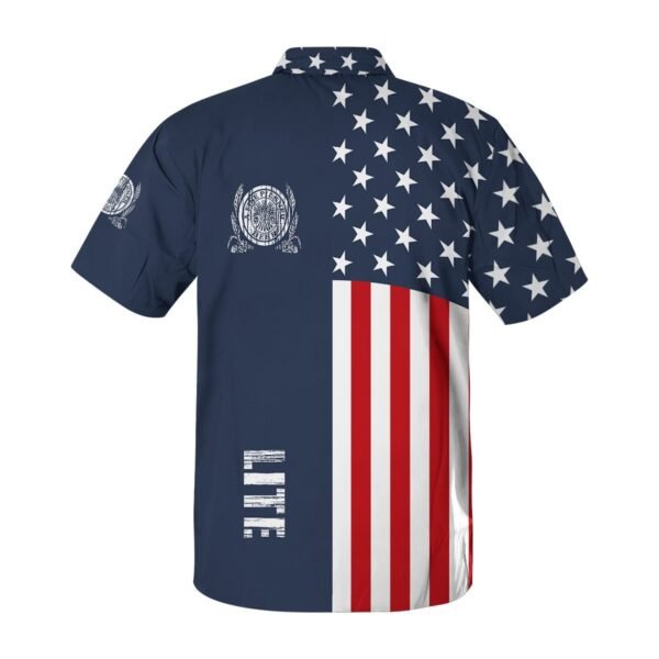 Miller Lite America Flag Button Shirt