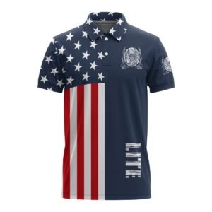 Miller Lite America Flag Polo Shirt - Flexiquor.com