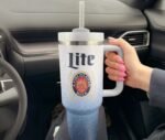 Miller Lite Cat In The Hat 40oz Tumbler With Handle