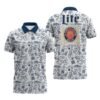 Miller Lite Doodle Art Polo Shirt