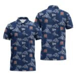 Miller Lite Hibiscus Flower Polo Shirt