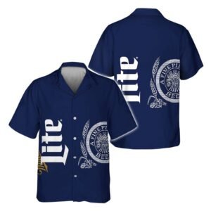 Miller Lite Retro Graphic Hawaiian Shirt