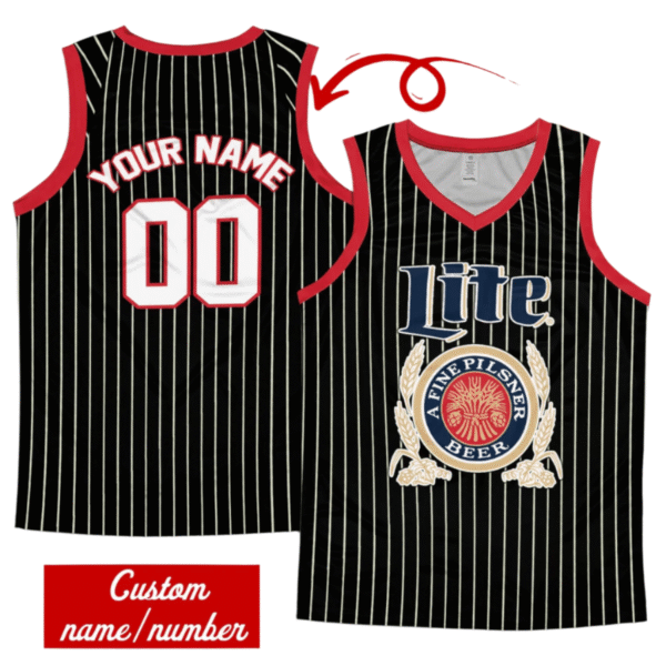 Personalized Miller Lite Striped Men's Tank Top