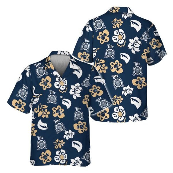 Miller Lite Tropical Garden Hawaiian Shirt