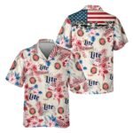 Miller Lite Tropical Summer Hawaiian Shirt