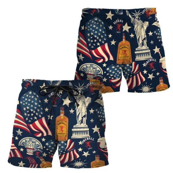 Fireball Liberties Vintage Flag Swim Trunks