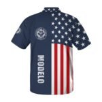 Modelo America Flag Button Shirt
