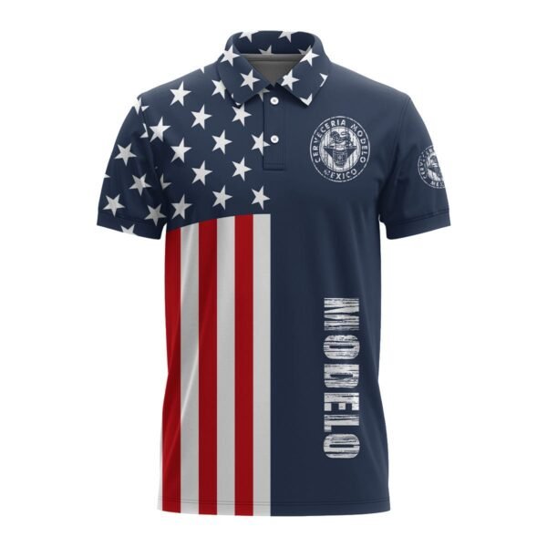 Modelo America Flag Polo Shirt