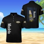 Modelo American Flag Men's Plus Size Polo Shirt