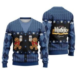 Modelo Christmas Gingerbread Ugly Sweater