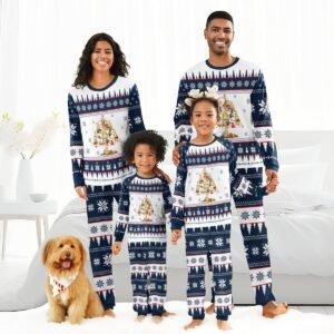 Modelo Christmas Tree Family Pajamas Set