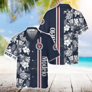 Modelo Flower Stripe Hawaiian Shirt