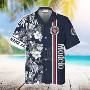 Modelo Flower Stripe Hawaiian Shirt - Flexiquor.com