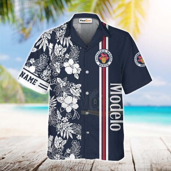 Modelo Flower Stripe Hawaiian Shirt