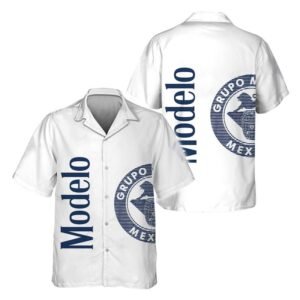 Modelo Retro Graphic Hawaiian Shirt