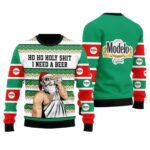 Modelo Santa Need A Beer Ugly Sweater