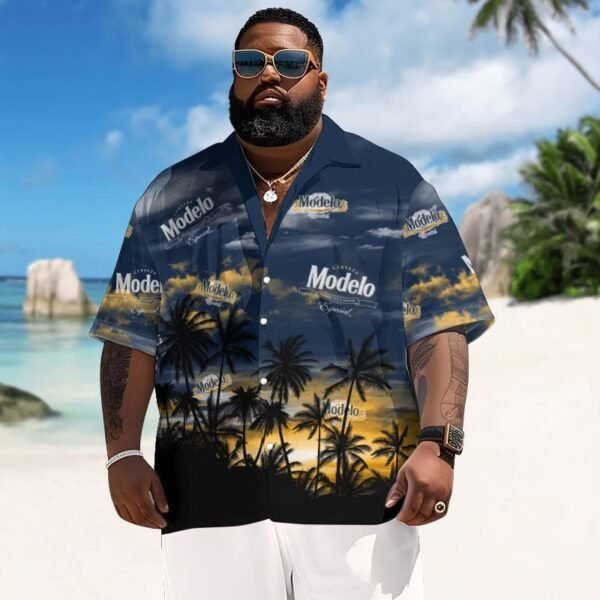 Modelo Sunset Men's Plus Size Hawaiian Shirt