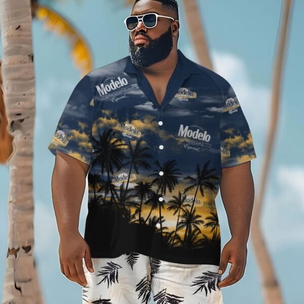 Modelo Sunset Men's Plus Size Hawaiian Shirt