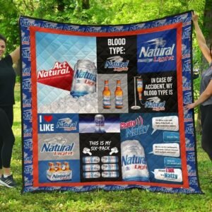 Natural Light Blood Type Flannel Blanket