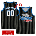 Personalized Natural Light Striped Men's Tank Top
