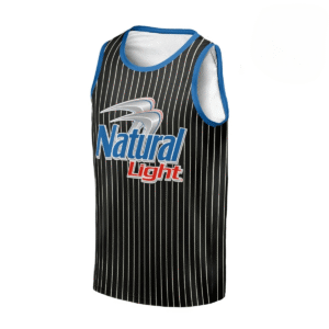 Personalized Natural Light Striped Men's Tank Top