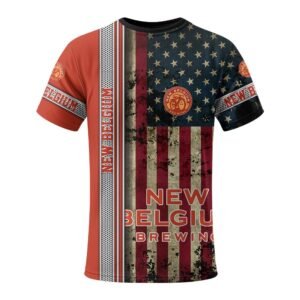 New Belgium Stainless Steel American Flag T-Shirt - Flexiquor.com