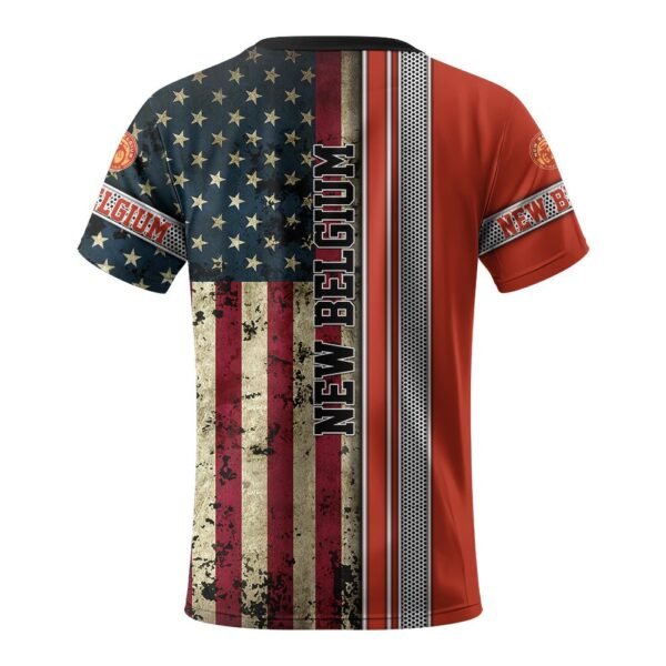 New Belgium Stainless Steel American Flag T-Shirt
