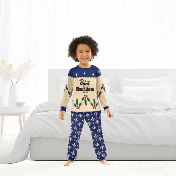 Pabst Blue Ribbon Christmas Cherry Family Pajamas Set