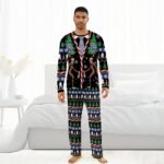 Pabst Blue Ribbon Christmas Bigfoot Family Pajamas Set