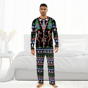 Pabst Blue Ribbon Christmas Bigfoot Family Pajamas Set - Flexiquor.com
