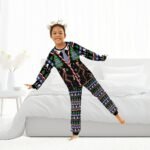 Pabst Blue Ribbon Christmas Bigfoot Family Pajamas Set