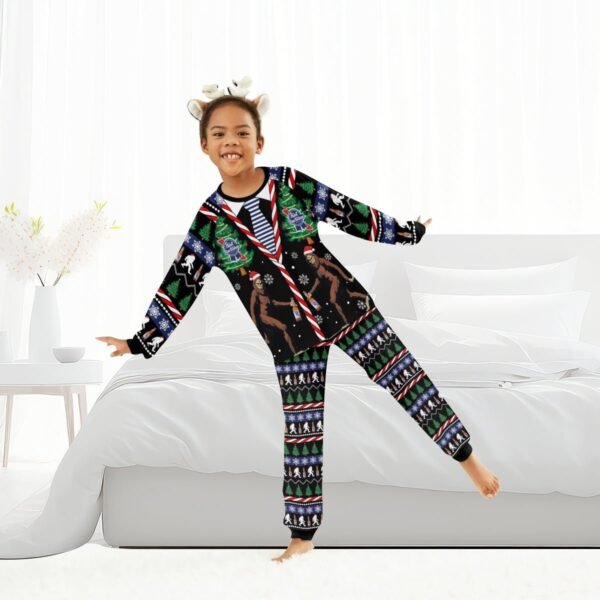 Pabst Blue Ribbon Christmas Bigfoot Family Pajamas Set