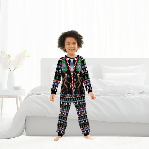 Pabst Blue Ribbon Christmas Bigfoot Family Pajamas Set
