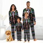 Pabst Blue Ribbon Christmas Bigfoot Family Pajamas Set