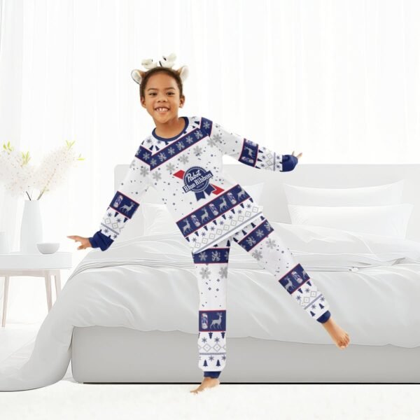 Pabst Blue Ribbon Christmas Family Pajamas Set