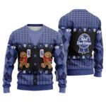 Pabst Blue Ribbon Christmas Gingerbread Ugly Sweater