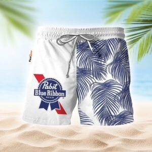 Pabst Blue Ribbon Fern Swim Trunks - Flexiquor.com