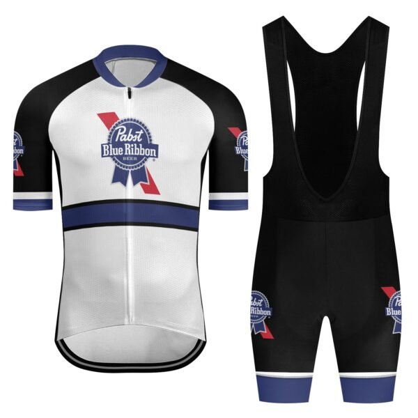 Pabst Blue Ribbon Stripe Men's Cycling Jersey Set