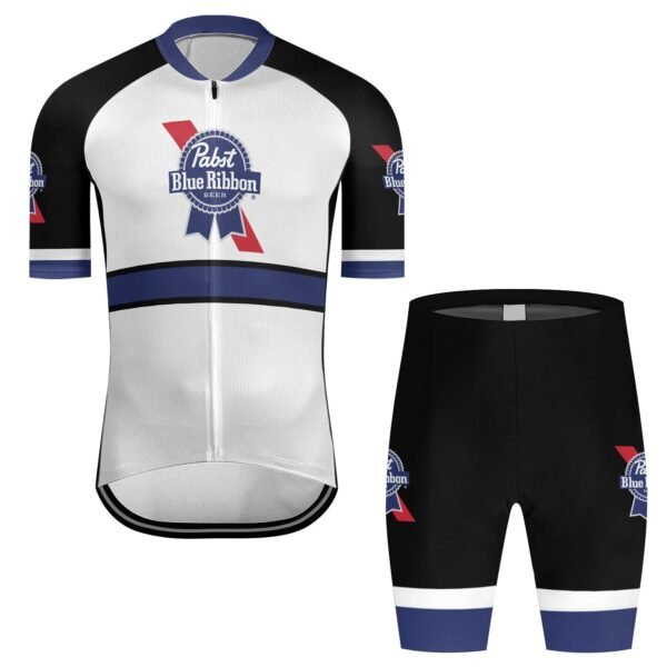 Pabst Blue Ribbon Stripe Men's Cycling Jersey Set