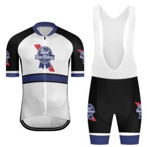 Pabst Blue Ribbon Stripe Men's Cycling Jersey Set