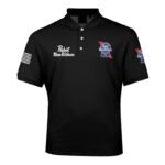 Pabst Blue Ribbon USA Flag Men's Plus Size Polo Shirt
