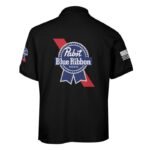 Pabst Blue Ribbon USA Flag Men's Plus Size Polo Shirt