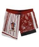 Paisley Half White Captain Morgan Compression Liner Swim Trunks