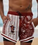 Paisley Half White Captain Morgan Compression Liner Swim Trunks